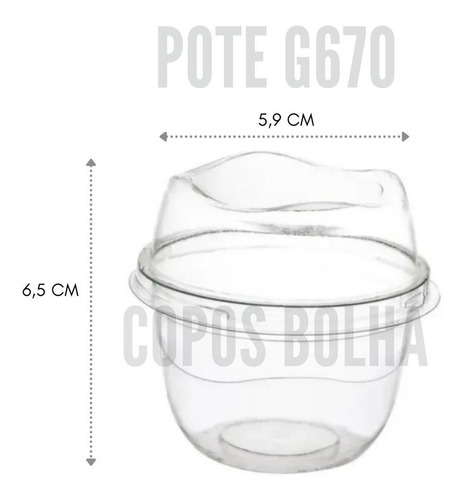 50 Copos De Tampa Alta 110 Ml Galvanotek G670