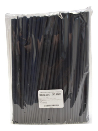 Imagen 1 de 1 de Palillos De Plastico, Rokkaku Negro, Fp, 50 Piezas