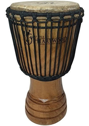 Tambor Djembe Tallado A Mano De África - 9''x 18 '' Tamaño P