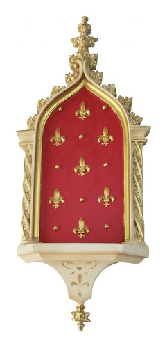 Peanha Oratório Católico 54cm Dourada