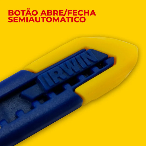 Estilete Reforçado Lâmina Snap-off Com Trava 9mm Irwin