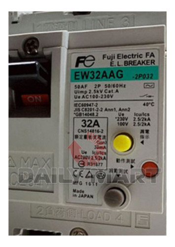 New In Box Fuji Ew32aag Residual-current Circuit Breaker Ssv
