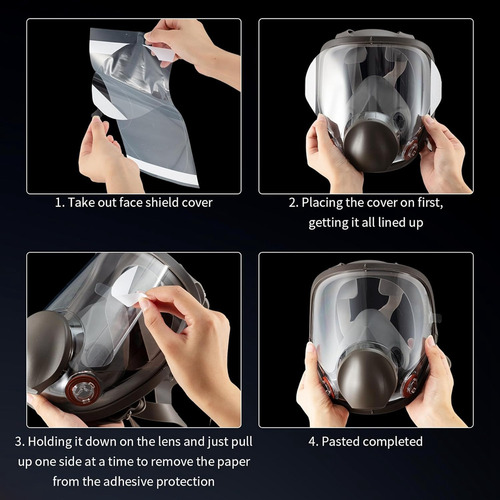 50 Unidades Peel Off Lens Cover Shield Cover Respirator Mask
