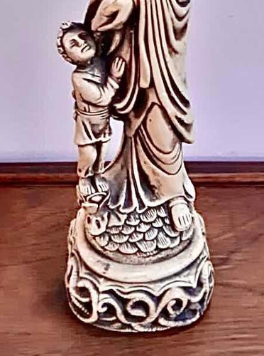 Antigua Figura China De Cerámica 42 Cm