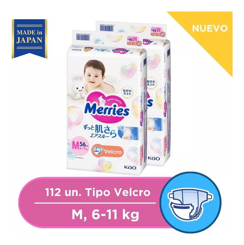 Merries Velcro Super Jumbo M 56x2 Pcs (438600)