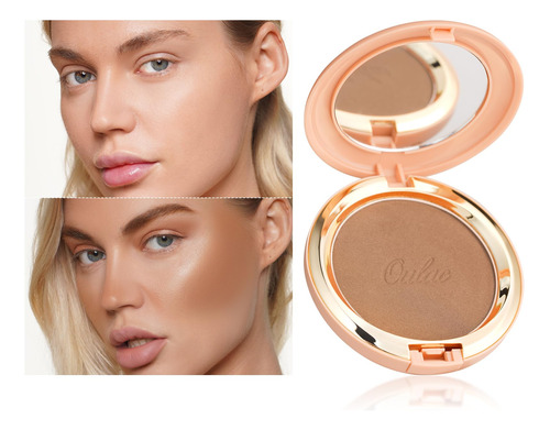 Oulac Shimmer Bronzer - Maquillaje Facial Compacto  Acabado