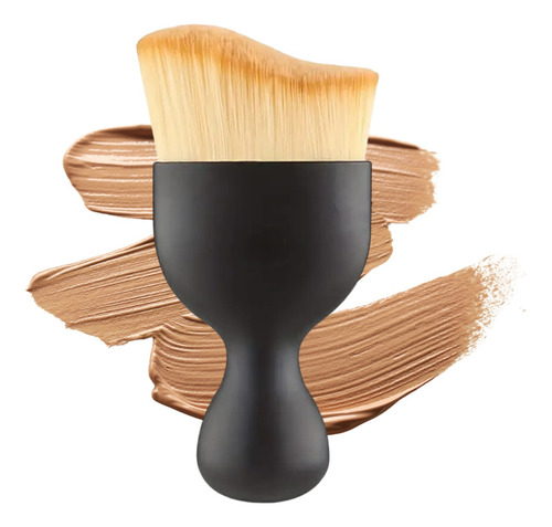 Brocha Curva Cuidado Facial Cerdas Suaves Maquillaje Base F