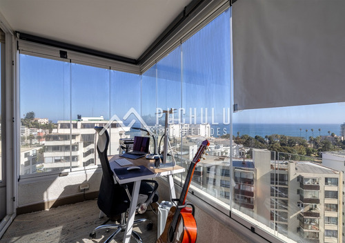 Viña Del Mar, Depto Con Vista Al Mar 3d 2b Cerca Casino.
