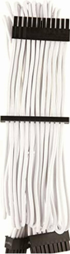 Corsair Premium Cable Atx De 24 Pines Con Funda Individual Color Blanco