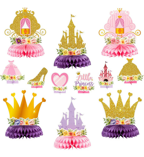 Centros De Mesa Para Princesa, 12 Unidades, 15cm X 10cm