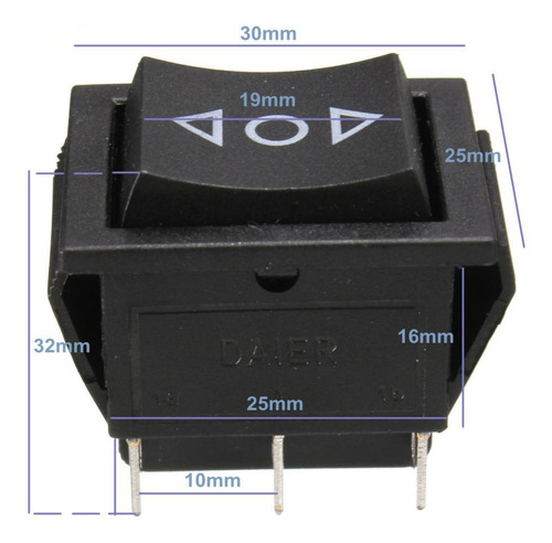 4x 6pin Interruptor De Plástico Para Vehículos