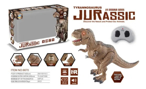 Dinosaurio A Control Remoto Tyrannosaurus Rex Luz Y Sonido