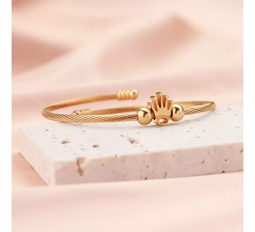 Pulsera Corona Brazalete Dama Acero Inoxidable