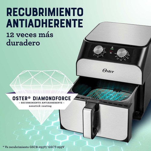 Imagen 3 de 10 de Freidora De Aire Oster® Con Capacidad De 6.8 L Ckstaf68t