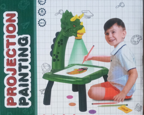 Mesa De Dibujo Con Proyector Para Niños Verde
