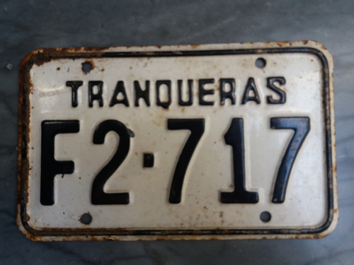 Matricula Moto Rivera Tranqueras  717