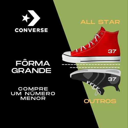 Tênis All Star Original De Couro Com Plataforma Cano Curto