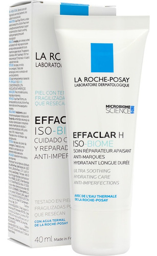 Crema La Roche-posay Effaclar Iso-biome Calma Y Repara 40ml Momento de aplicación Día Tipo de piel Grasa