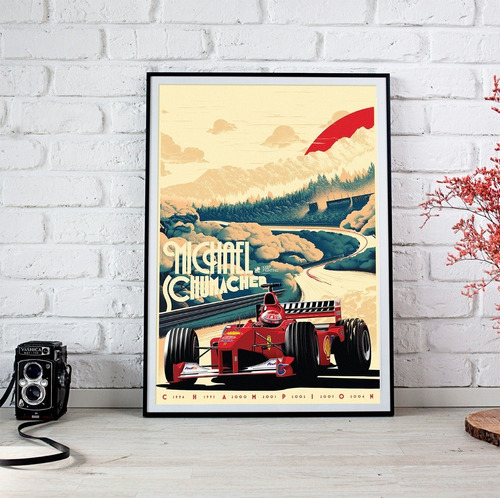 Vinilo Decorativo 30x40cm Poster Michael Schumacher 02
