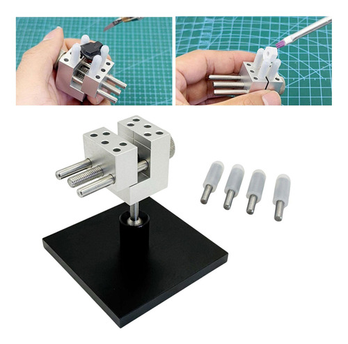 Mini Torno De Em Miniatura, 4 Haste De Fixação E Base