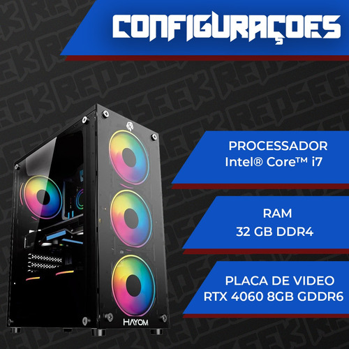 Pc Game Cpu 10ª I7 10700f 32gb Rtx 4060 Ddr6+ Monitor Curvo