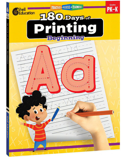 180 Days Of Printing: Beginning, De Shell Education. Editorial Shell Educ Pub, Tapa Blanda En Inglés
