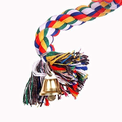 Imagen 5 de 6 de Cuerda De Algodón De Loro En Espiral Con Campanas, Juguete D