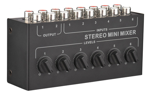 Mixer Stereo Canal Necessário Mini 6 2 Distribuidor De Áudio