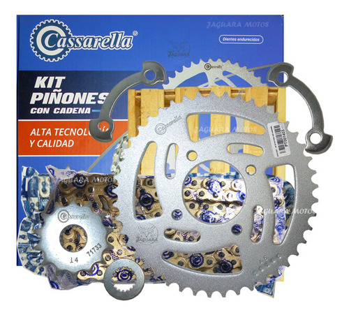 Kit Arrastre Suzuki Gs 125 / Gn 125 Cadena Dorada Cassarella