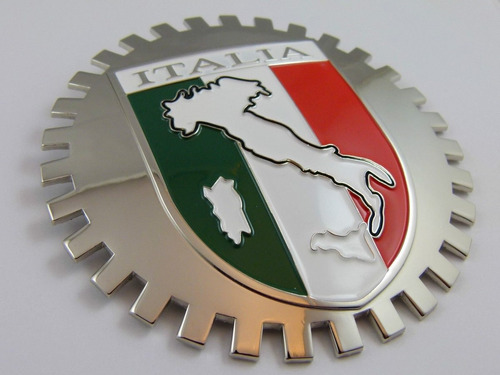 Aplique Parrilla Grille Badge Italia Bandera De Italia 