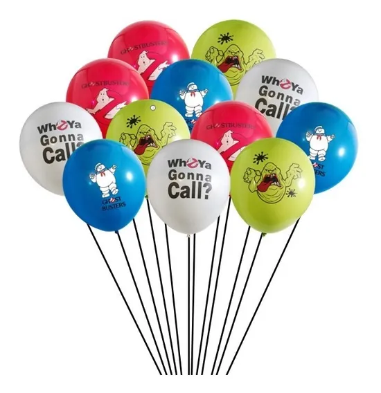 malvaviscos cazafantasmas Juego De 12 Globos De Cazafantasmas, Gamer Moda, Paq12
