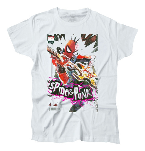 Spiderpunk Spiderman Hobart Brown Multiverso Playera Unisex