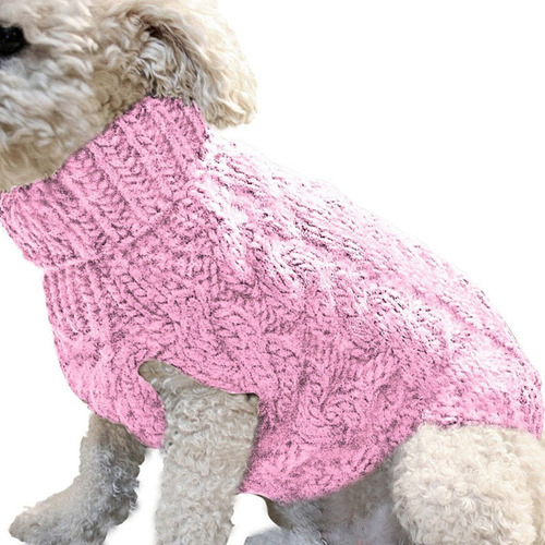 Pink L - Suéter De Punto Cálido For Mascotas De Invierno Pa