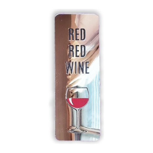 Cuadro Red Red Wine Acrílico Plata 40x14 Cm