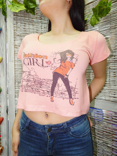 Top Pupera Manga Corta Estampada