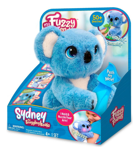 My Fuzzy Friends Koala Peluche Interactivo De Famosa Color Azul Claro