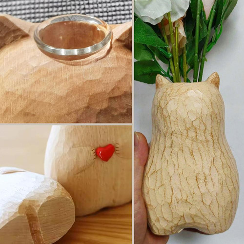 Jarrón De Resina Hecho A Mano Para Gatos, Decoración De Escr