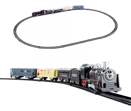 Trem Brinquedo Locomotiva Infantil 14 Peças Menino Inmetro Cor