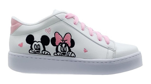 Tenis Para Niña Mujer Juvenil Diseño Mickey Y Minnie Mouse