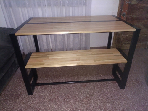 Imagen 7 de 8 de Mesa Comedor Hierro Y Madera. Jd (arte Y Diseño)