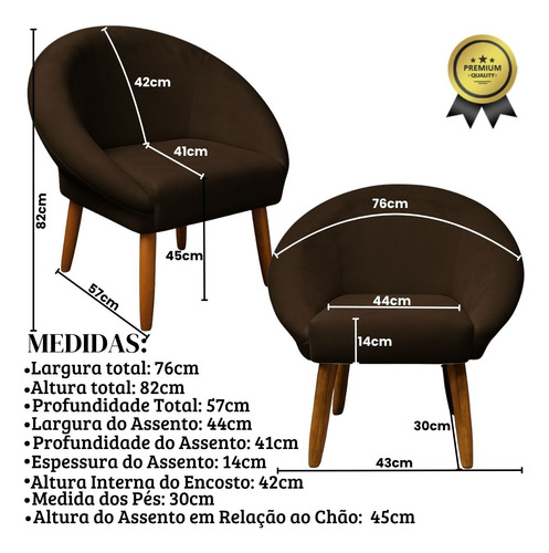 Conjunto 3 Poltronas Elegante Para Sala De Espera Reforçada