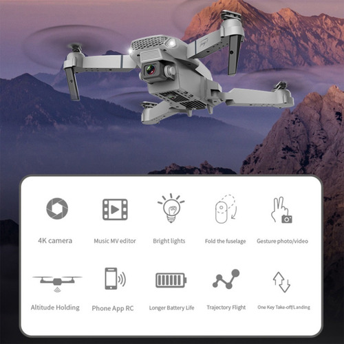 Imagen 7 de 9 de Mini Drone Hdrc E88 Pro Plegable Uav Con Cámara Dual 1080p