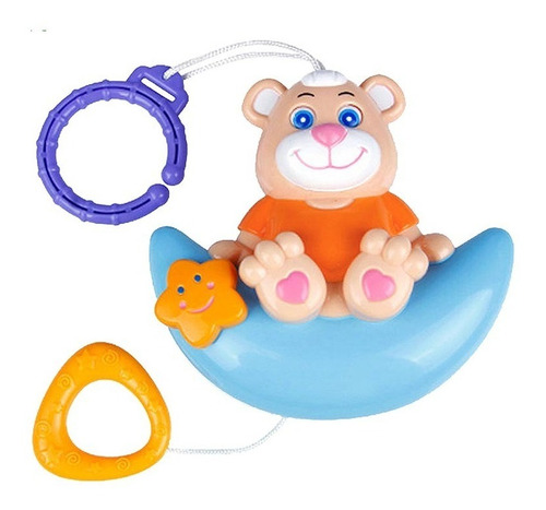 Cunero Musical Osito A Cuerda Movimientos Bebe Duende Azul