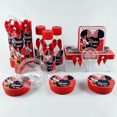 Imagem 4 de 7 de Kit Festa Infantil Personalizado Minnie Vermelha
