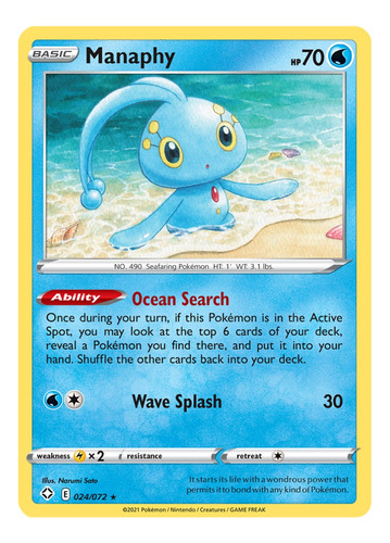 Cartas Pokemon Manaphy 024/68 S&m Hidden Fates Hif