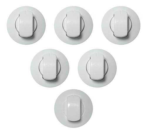 6 Perillas Para Cocina Longvie 14501 Original Blanco