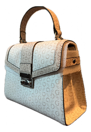 Bolsa Satchel Guess Unknown Color White Multi
