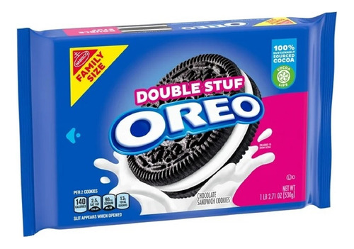 Pack 2 Galletas Oreo Double Stuf 530g C/u Importadas