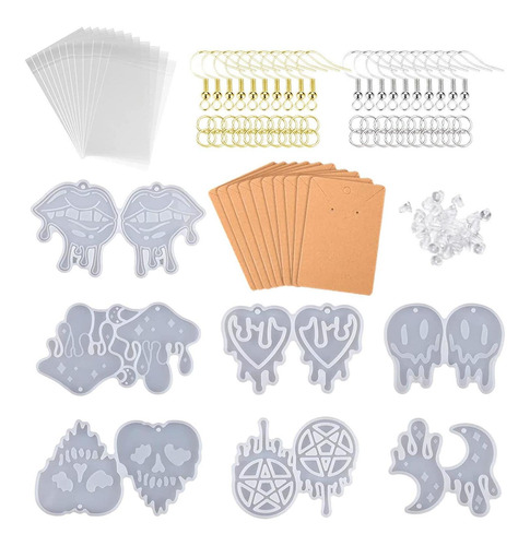 117x Moldes De Resina Para Aretes Goteo De Sangre Con