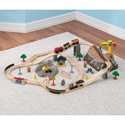 Juego De Tren De Construccion Superior Kidkraft, 61 Piezas